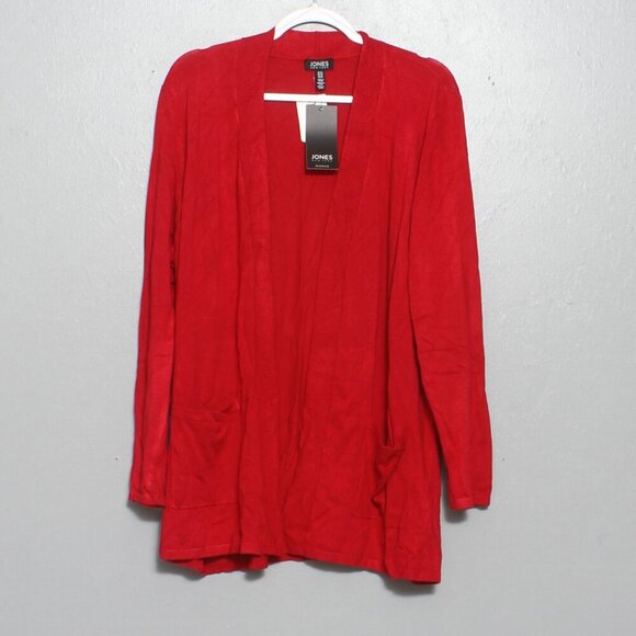 Jones New York NwT viscose blend red cardigan - Picture 1 of 10